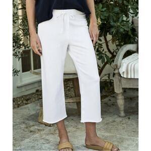 Frank & Eileen Catherine Favorite Sweatpant L Cropped White Lounge Minimalist